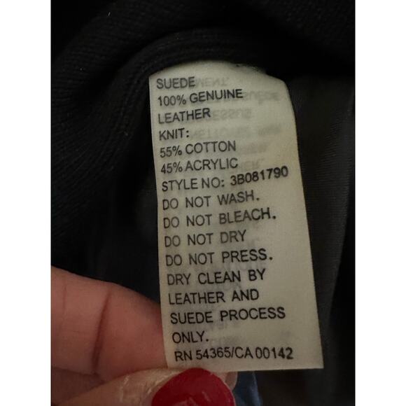 Peter Nygard Black Genuine Leather Suede Vest Women’s Small PS NWT - Picture 7 of 8